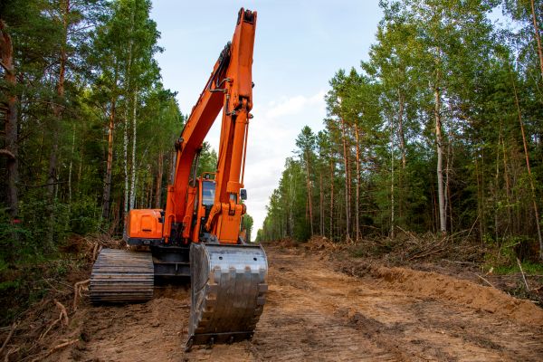 Backhoe Land Clearing in Monroe